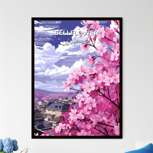 Bellflower, California, A Poster of a pink flowers on a tree Default Title