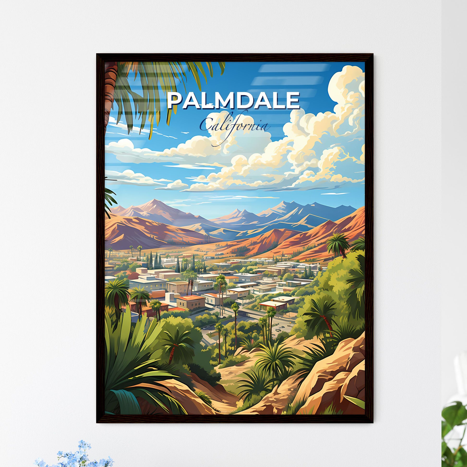 Palmdale, California, A Poster of a landscape of a town and mountains Default Title