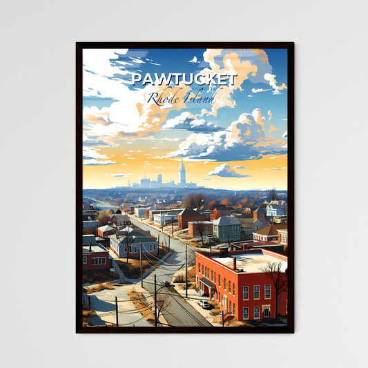 Pawtucket, Rhode Island, A Poster of a city with many buildings and a road Default Title