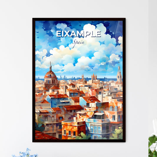 Eixample, Spain, A Poster of a city with many buildings and a blue sky Default Title