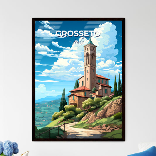 Grosseto, Italy, A Poster of a building on a hill Default Title