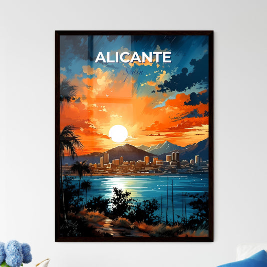 Alicante, Spain, A Poster of a sunset over a city Default Title