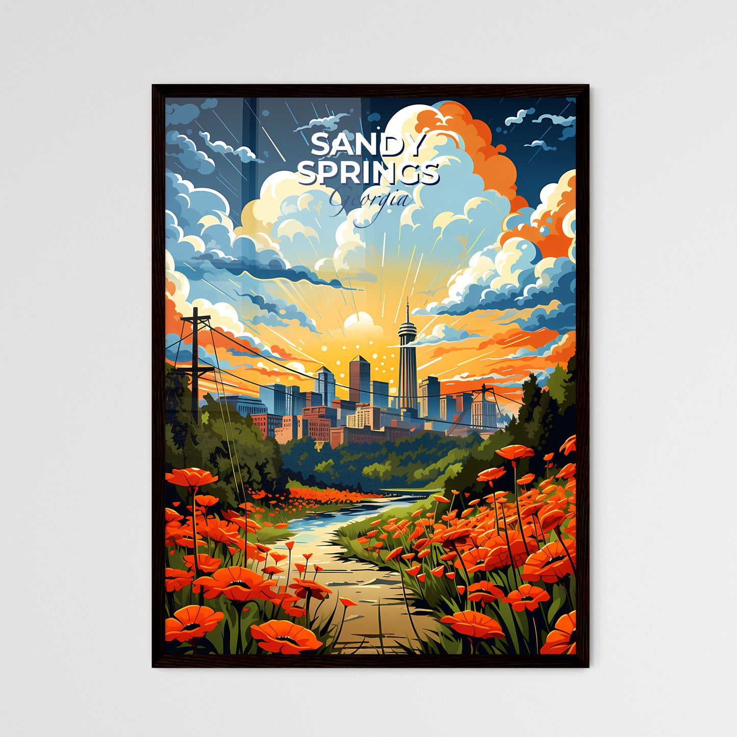 Sandy Springs, Georgia, A Poster of a river running through a city Default Title