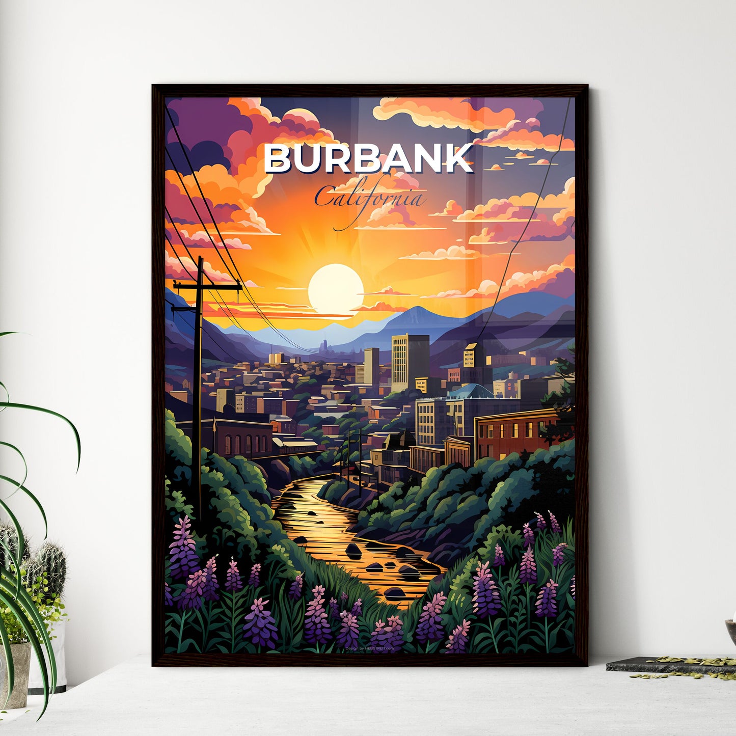 Burbank, California, A Poster of a river running through a city Default Title