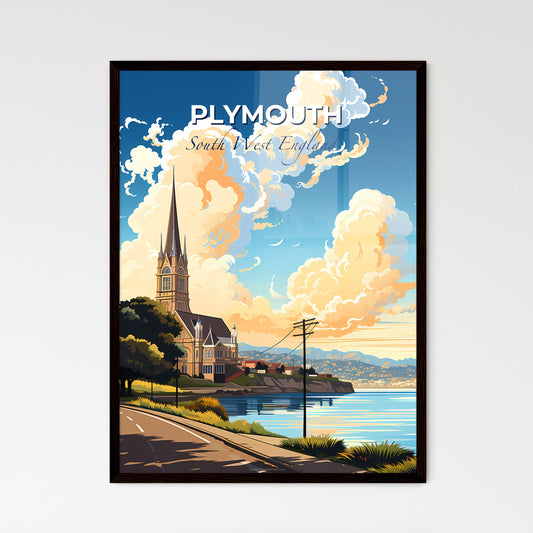 Plymouth, South West England, A Poster of a church on the side of a road by water Default Title