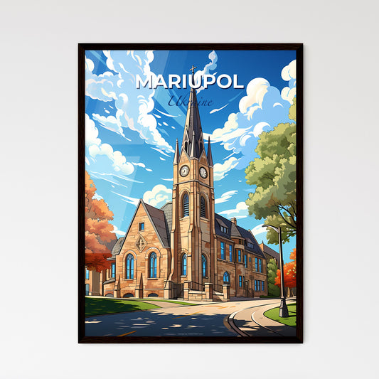 Mariupol, Ukraine, A Poster of a church with a clock tower Default Title