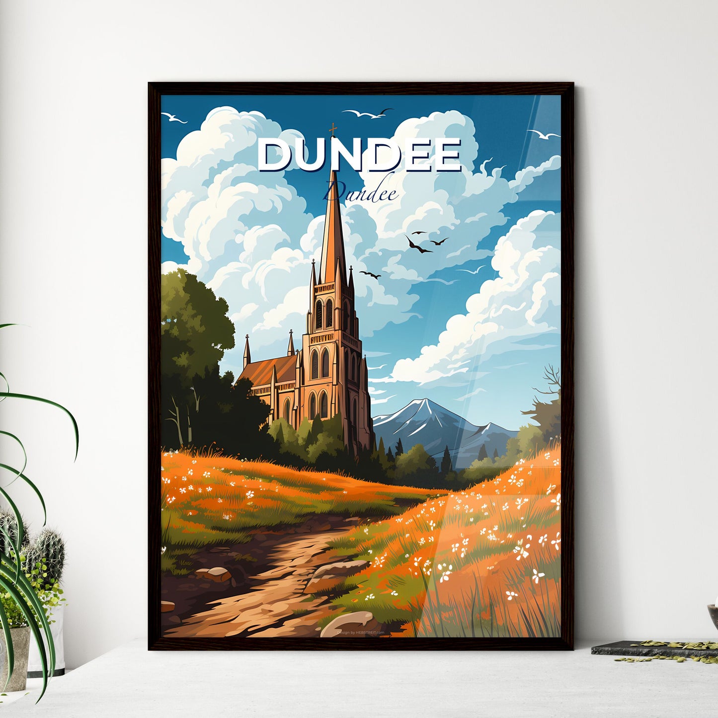 Dundee, Dundee, A Poster of a church with a steeple in the background Default Title