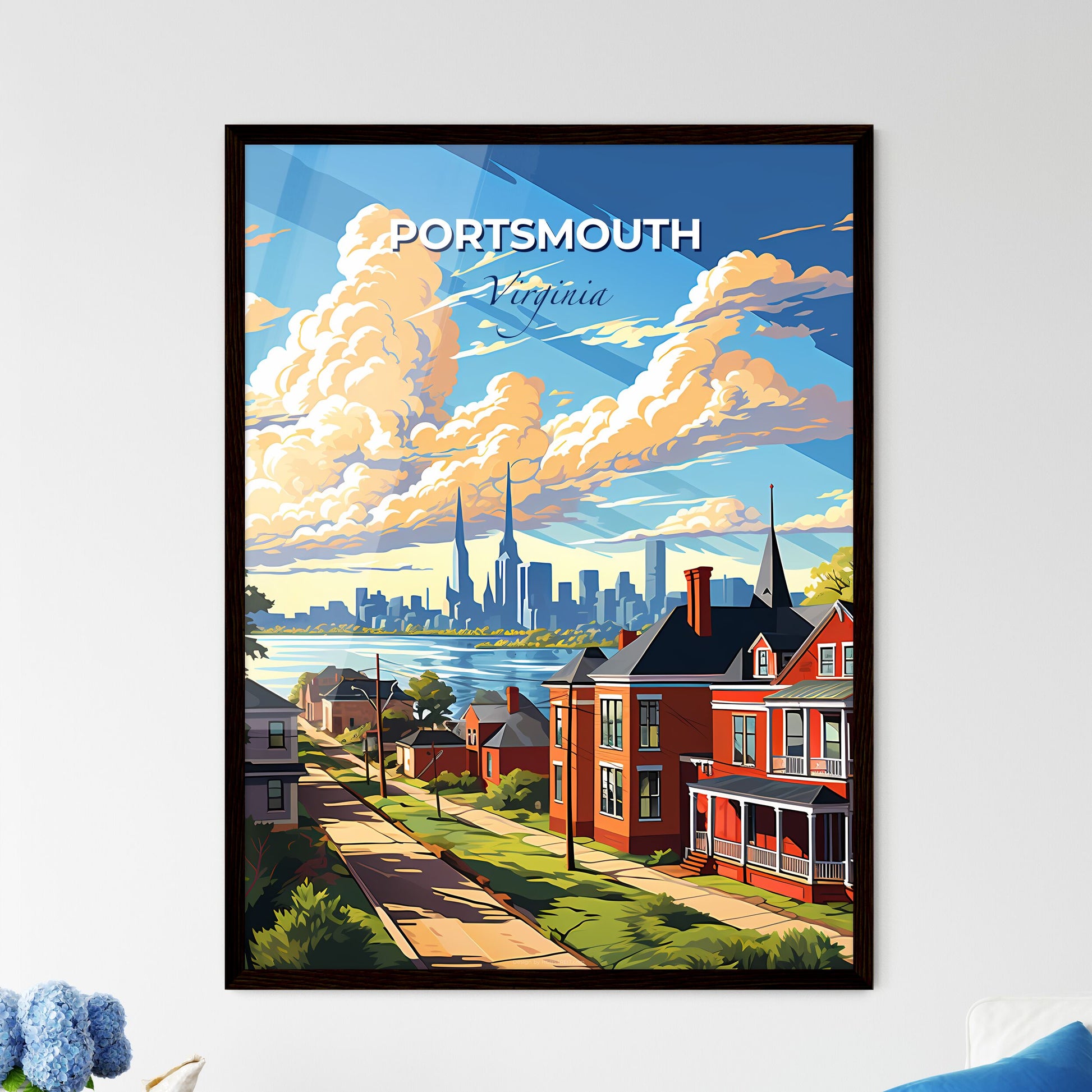 Portsmouth, Virginia, A Poster of a city by the water Default Title