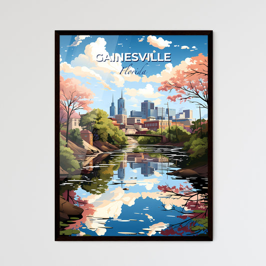 Gainesville, Florida, A Poster of a river with trees and buildings in the background Default Title