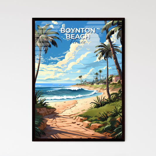 Boynton Beach, Florida, A Poster of a beach with palm trees and a house Default Title