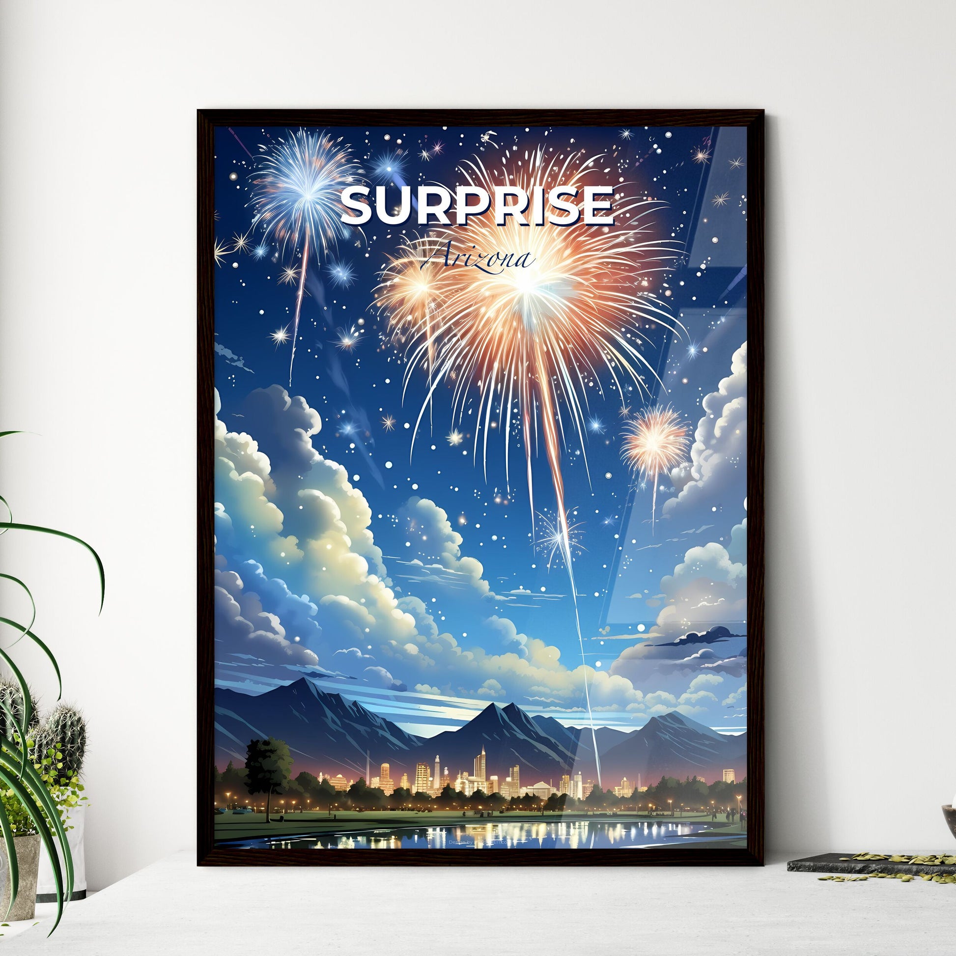 Surprise, Arizona, A Poster of fireworks in the sky over a city Default Title