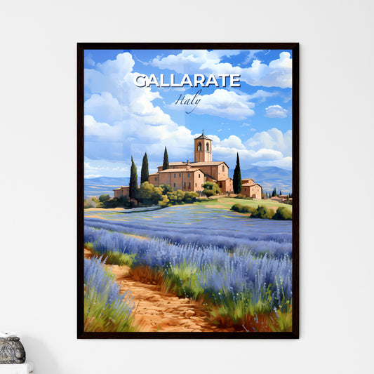 Gallarate, Italy, A Poster of a lavender field with a building in the background Default Title