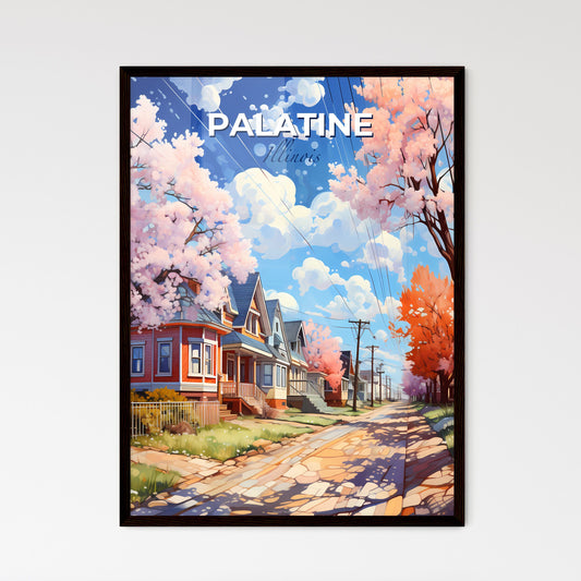 Palatine, Illinois, A Poster of a street with houses and trees Default Title