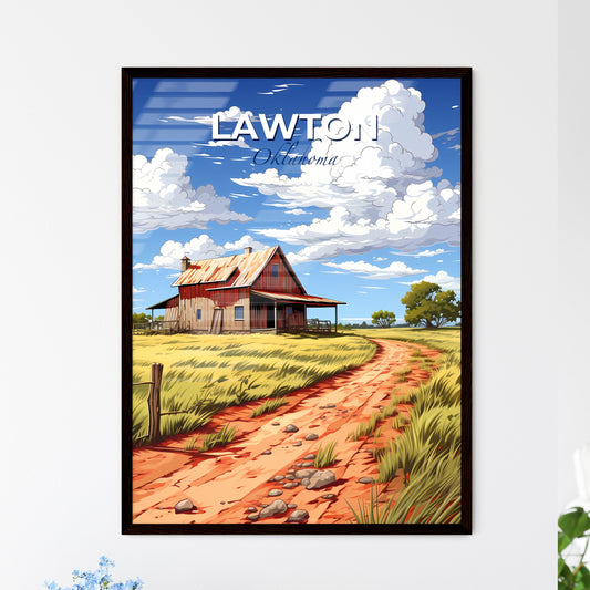 Lawton, Oklahoma, A Poster of a dirt road leading to a house with Kaunas Castle in the background Default Title