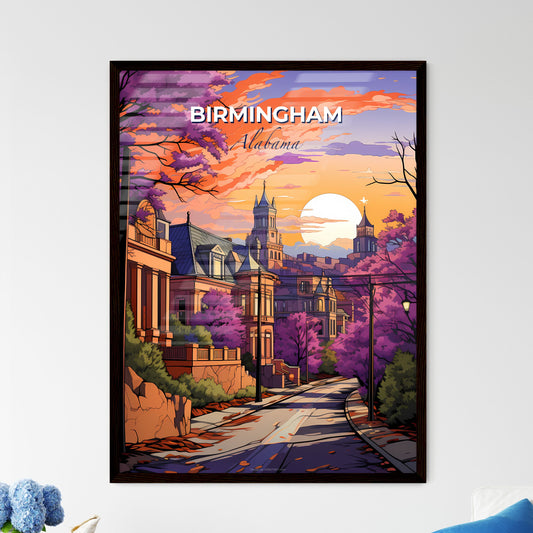 Birmingham, Alabama, A Poster of a street with trees and buildings in the background Default Title