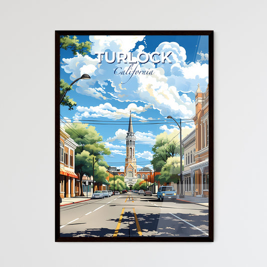 Turlock, California, A Poster of a street with cars and buildings Default Title