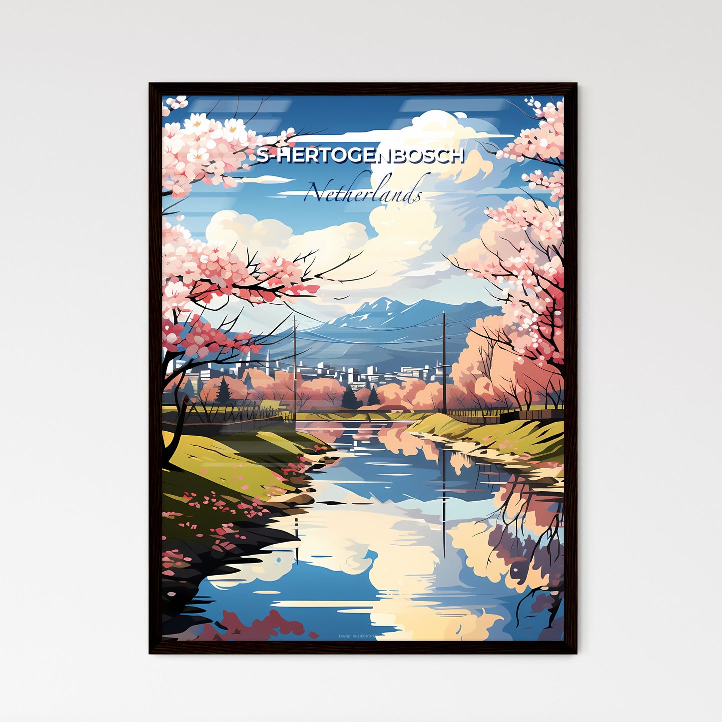 S-Hertogenbosch, Netherlands, A Poster of a lively and colourful cityscape Default Title