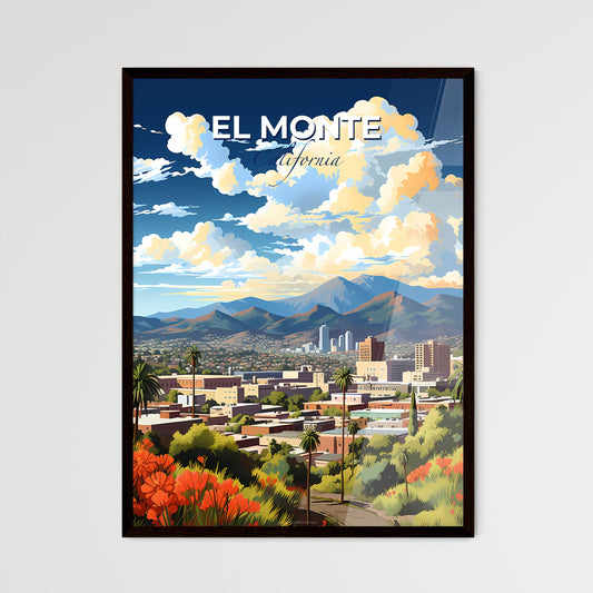 El Monte, California, A Poster of a cityscape with mountains in the background Default Title