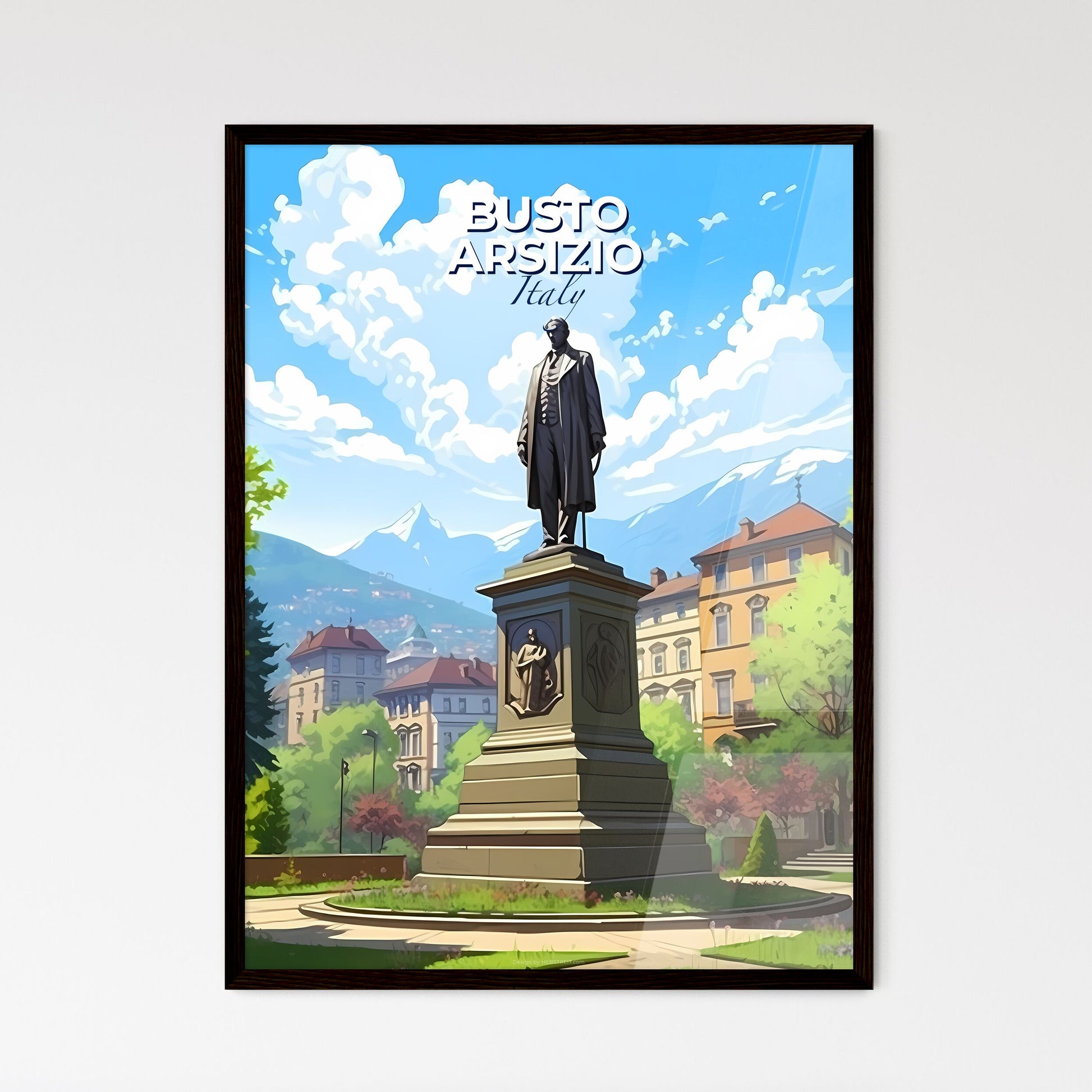 Busto Arsizio, Italy, A Poster of a statue of a man in a park Default Title