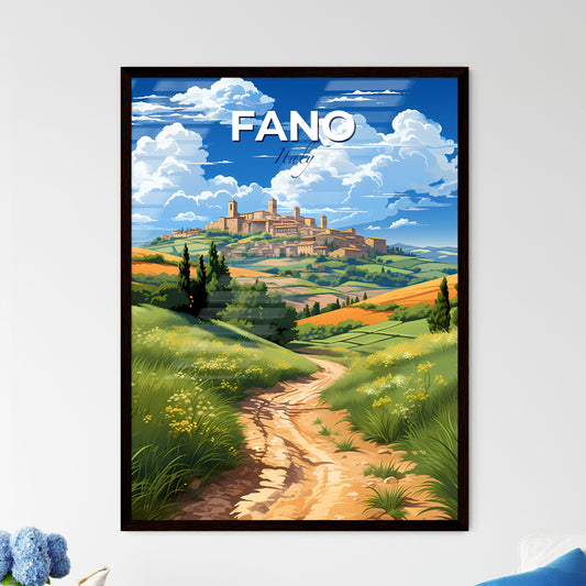 Fano, Italy, A Poster of a dirt road leading to a town Default Title