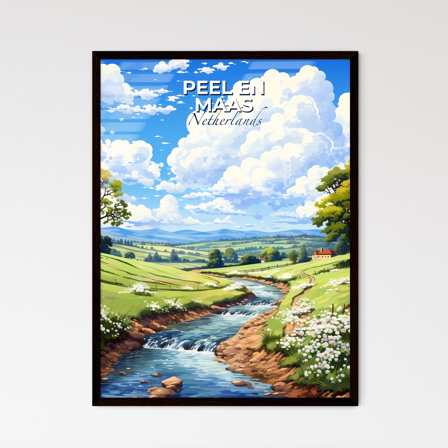 Peel En Maas, Netherlands, A Poster of a river running through a valley Default Title