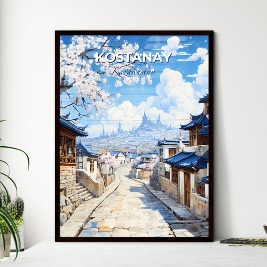 Kostanay, Kazakhstan, A Poster of a street with buildings and trees Default Title