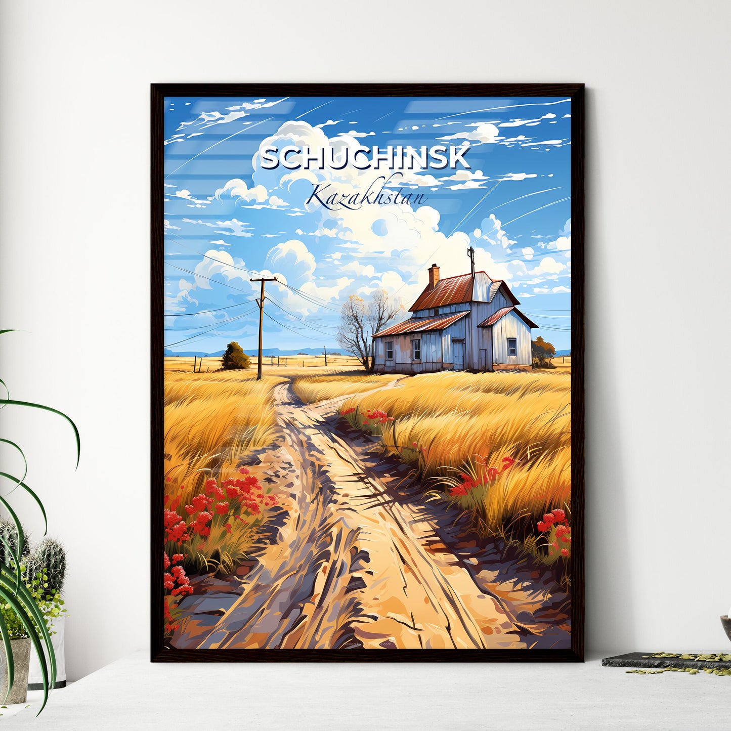 Schuchinsk, Kazakhstan, A Poster of a dirt road leading to a house Default Title