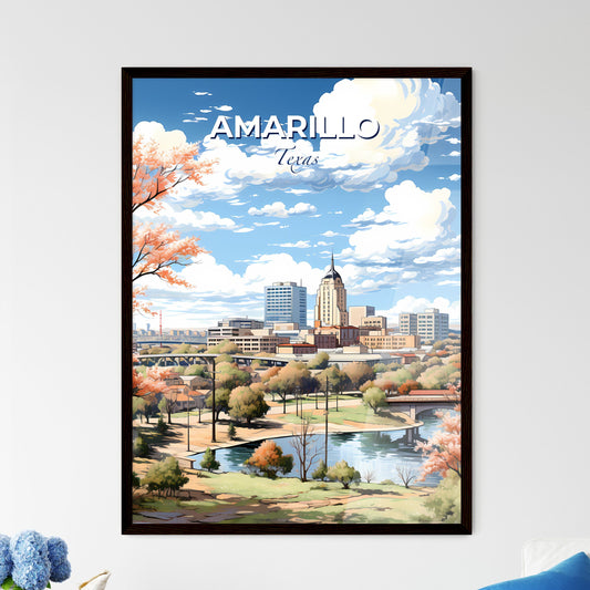 Amarillo, Texas, A Poster of a city landscape with trees and a bridge Default Title