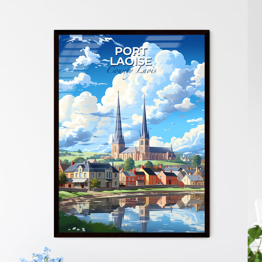 Port Laoise, County Laois, A Poster of a town with a lake and a church Default Title