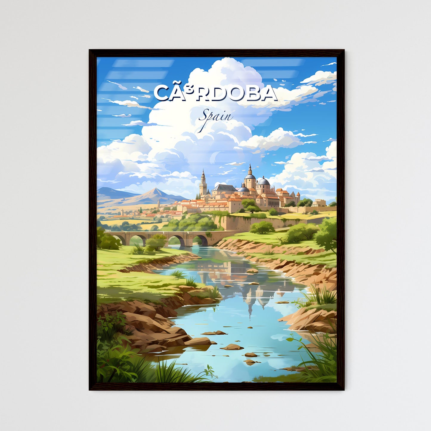 Cã³Rdoba, Spain, A Poster of a river running through a town Default Title