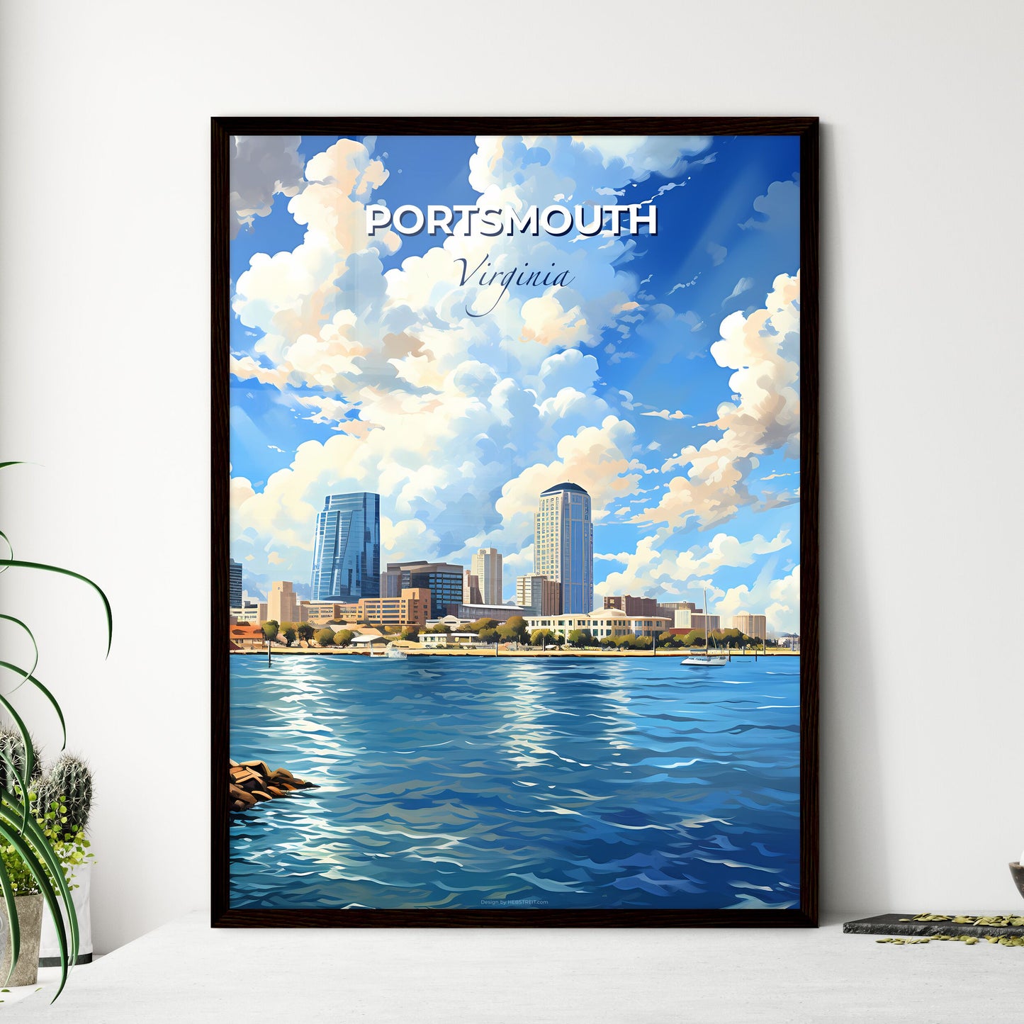 Portsmouth, Virginia, A Poster of a city by the water Default Title