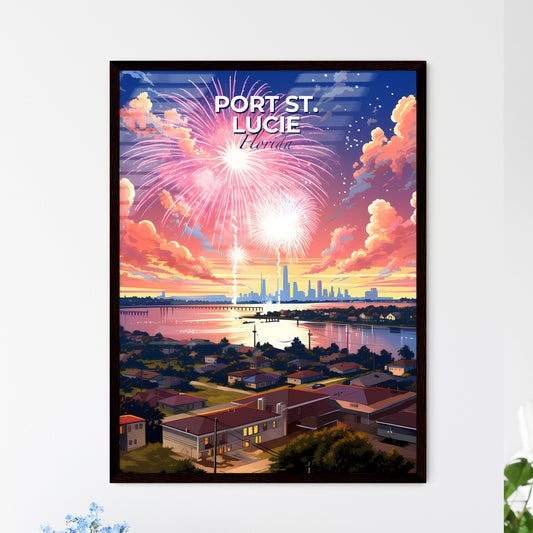 Port St. Lucie, Florida, A Poster of fireworks over a city Default Title