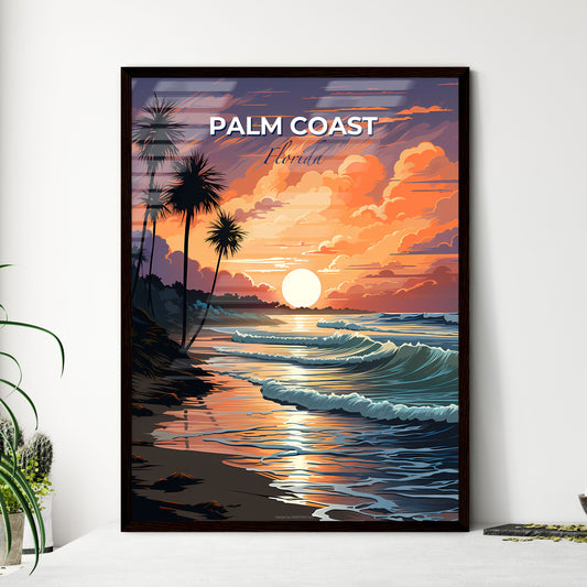 Palm Coast, Florida, A Poster of a sunset over a beach Default Title