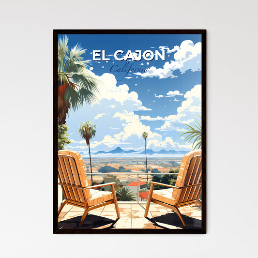 El Cajon, California, A Poster of two chairs on a deck overlooking a valley Default Title