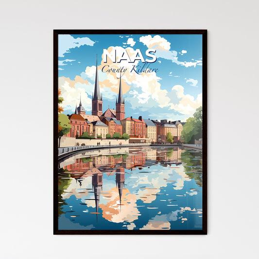 Naas, County Kildare, A Poster of a water body with buildings and trees Default Title