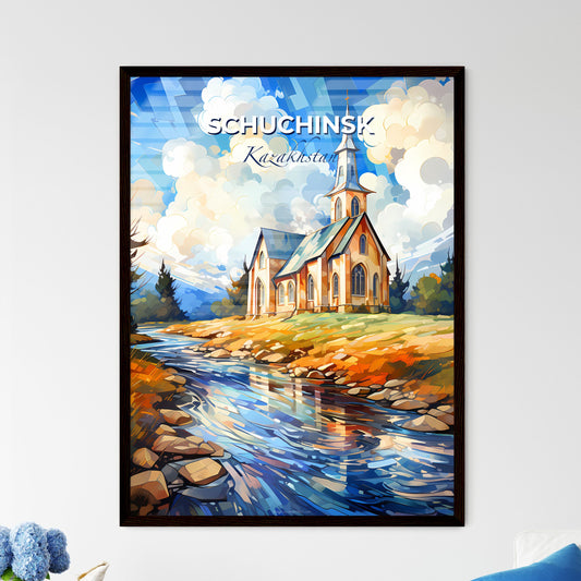 Schuchinsk, Kazakhstan, A Poster of a church by a river Default Title