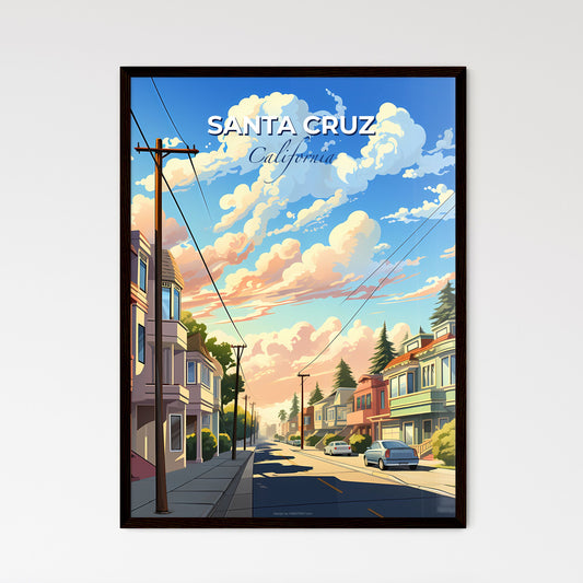 Santa Cruz, California, A Poster of a street with cars and buildings on the side Default Title