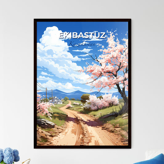 Ekibastuz, Kazakhstan, A Poster of a dirt road with pink flowers on it Default Title