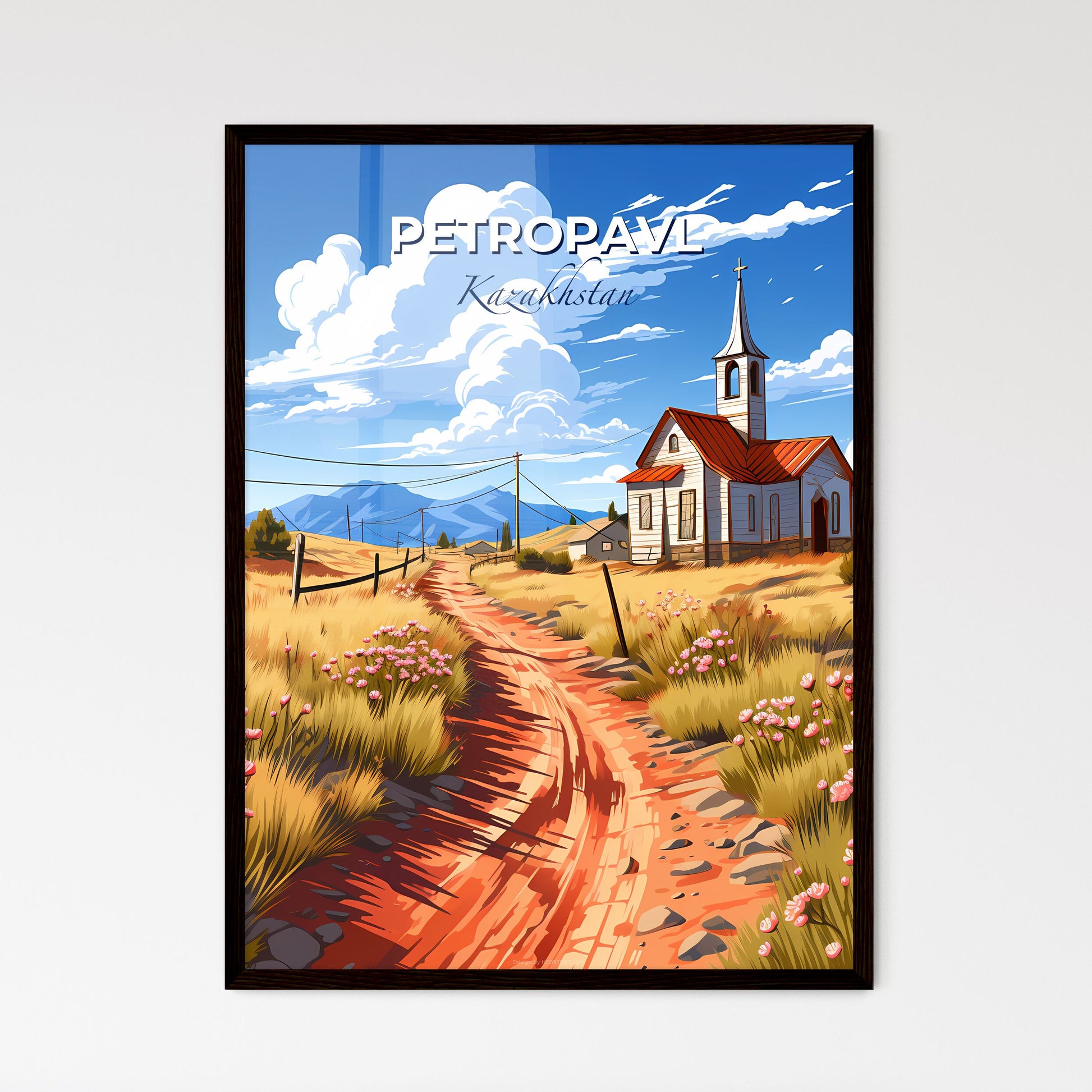 Petropavl, Kazakhstan, A Poster of a dirt road leading to a church Default Title