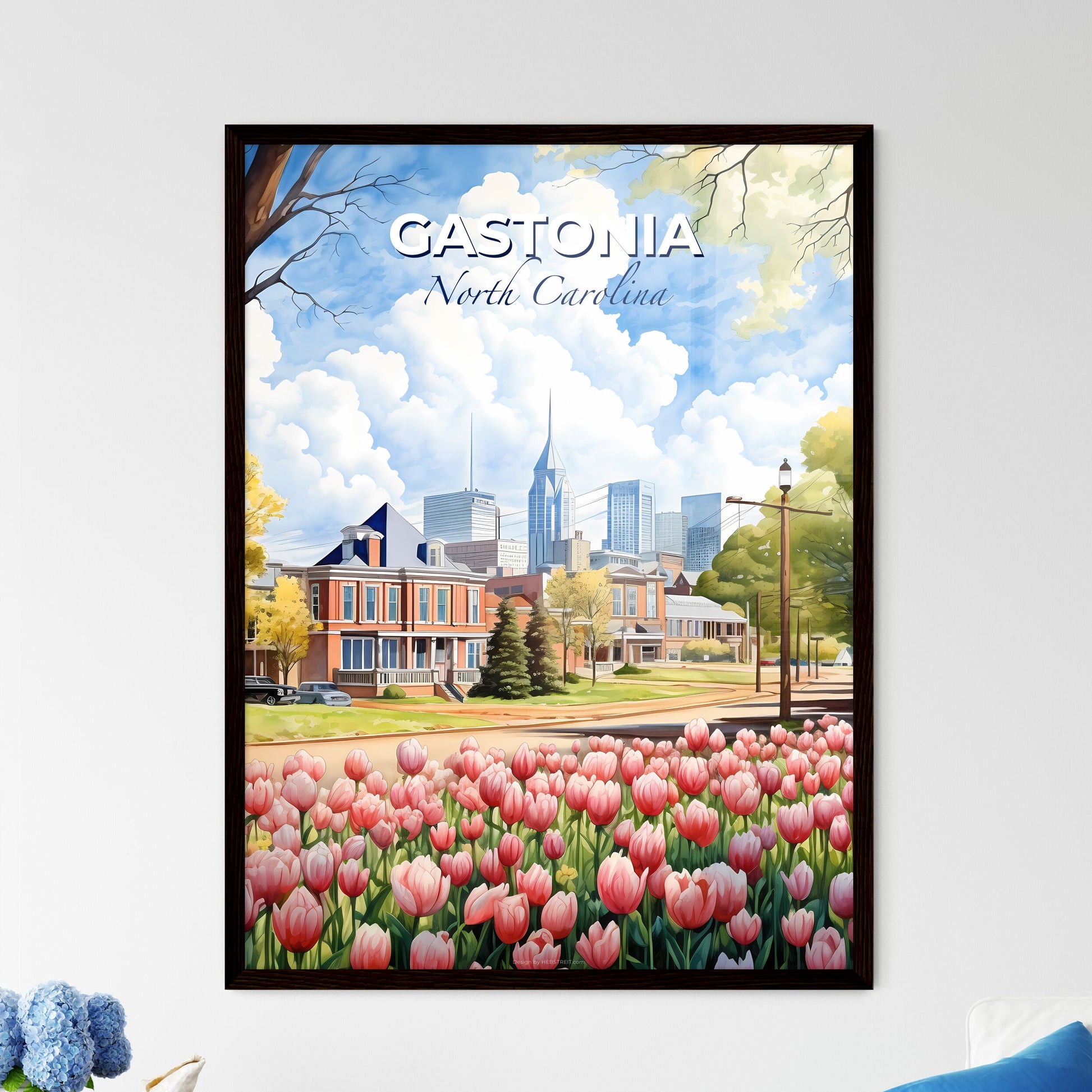 Gastonia, North Carolina, A Poster of a tulips in a park Default Title