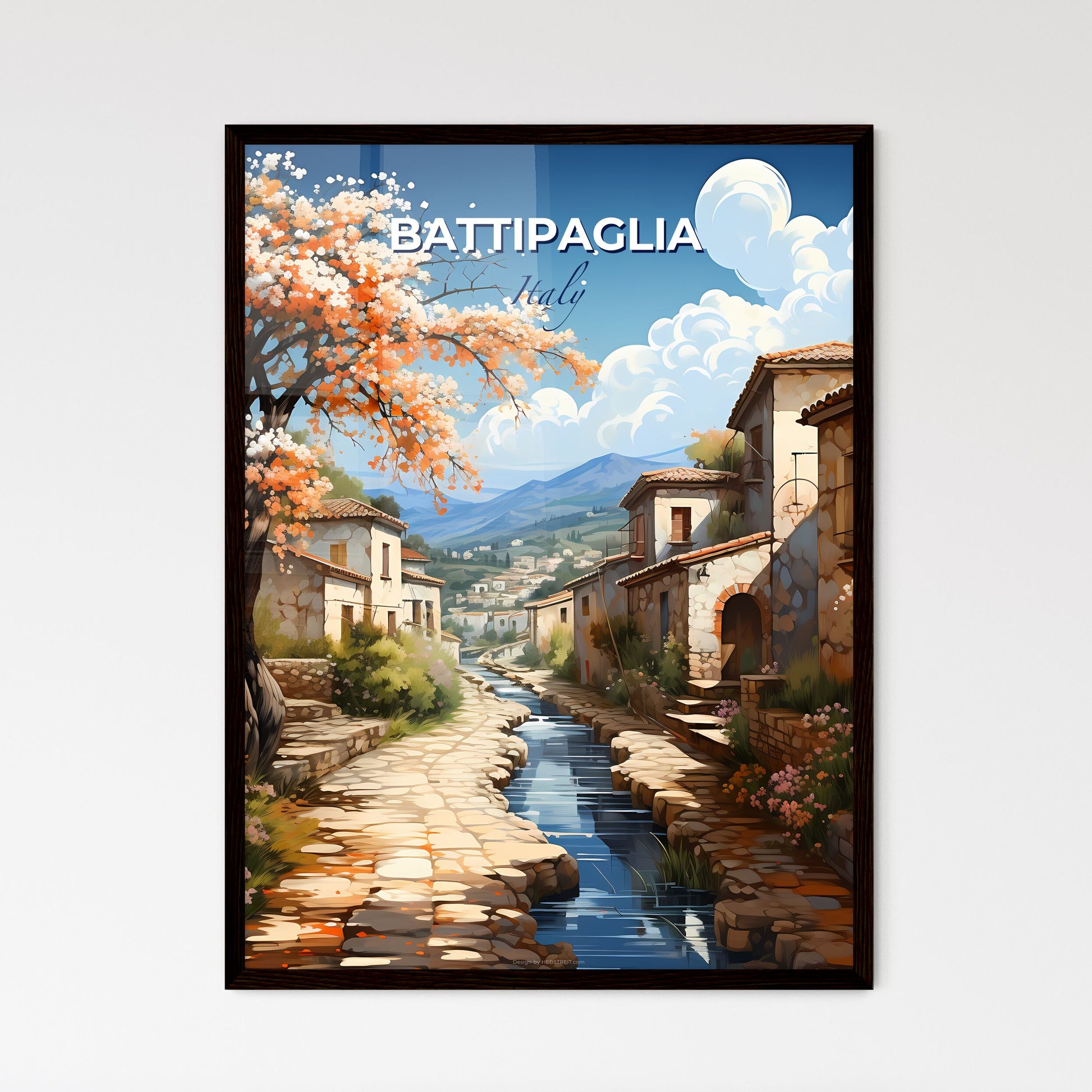 Battipaglia, Italy, A Poster of a water way between buildings Default Title