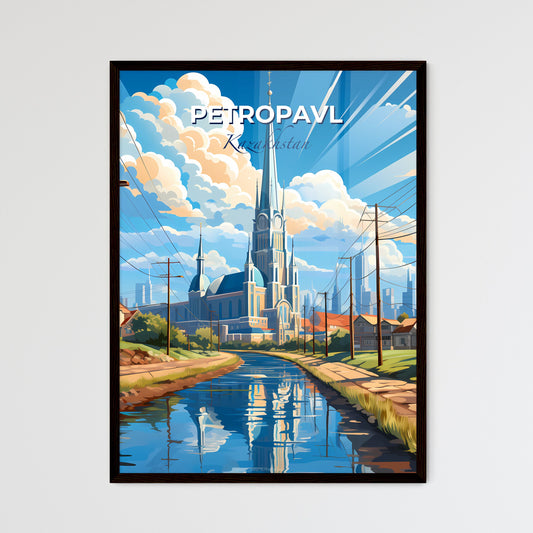 Petropavl, Kazakhstan, A Poster of a water way with a church and buildings in the background Default Title