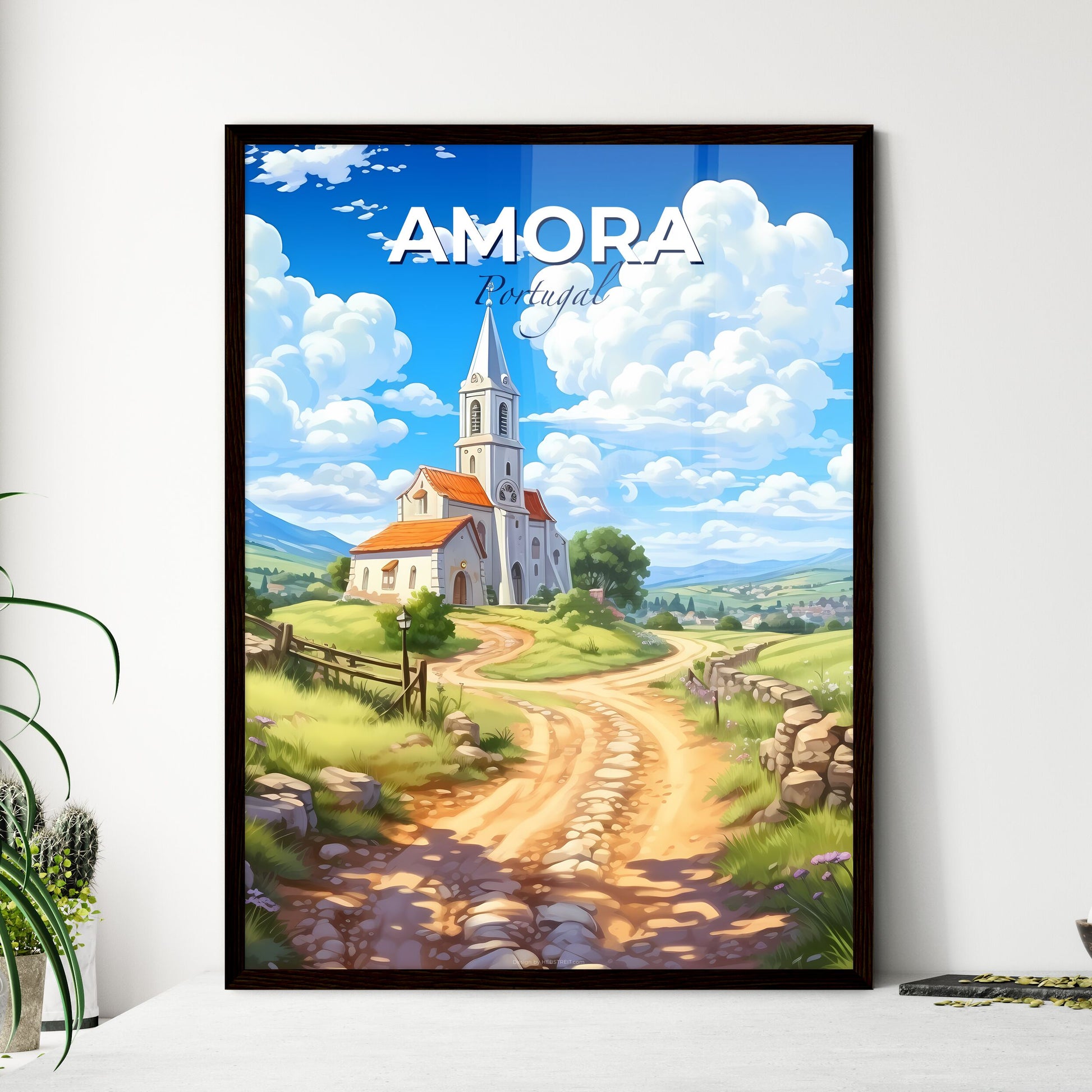 Amora, Portugal, A Poster of a church on a dirt road Default Title