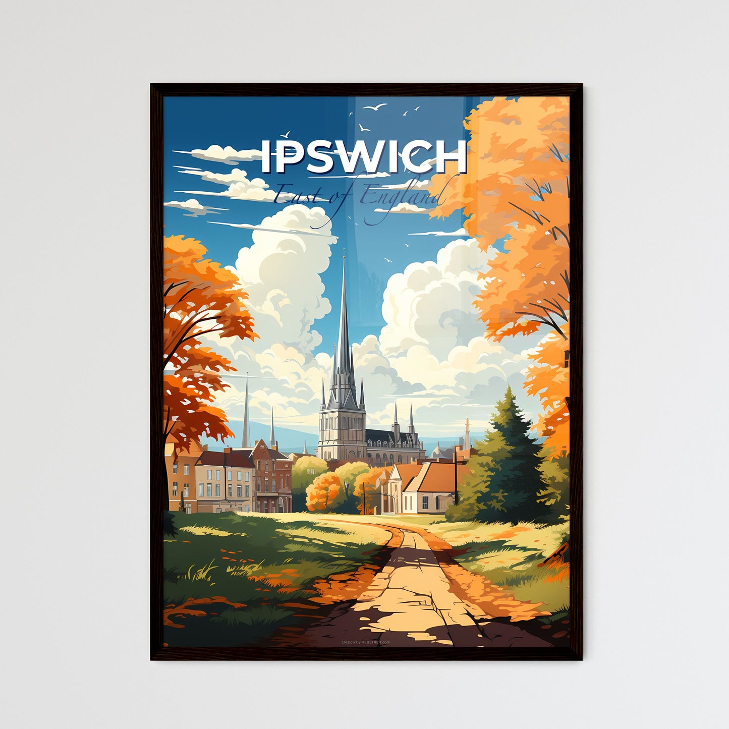 Ipswich, East of England, A Poster of a road leading to a city Default Title