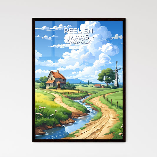 Peel En Maas, Netherlands, A Poster of a stream running through a field Default Title