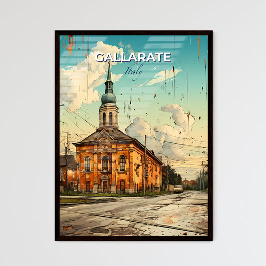 Gallarate, Italy, A Poster of a building with a steeple on the side of the road Default Title