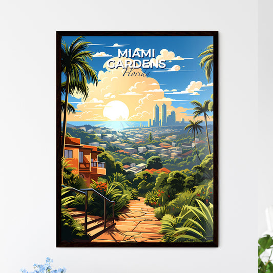 Miami Gardens, Florida, A Poster of a view of a city from a hill Default Title
