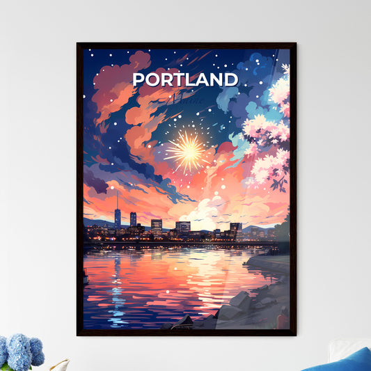 Portland, Maine, A Poster of a fireworks over a city Default Title