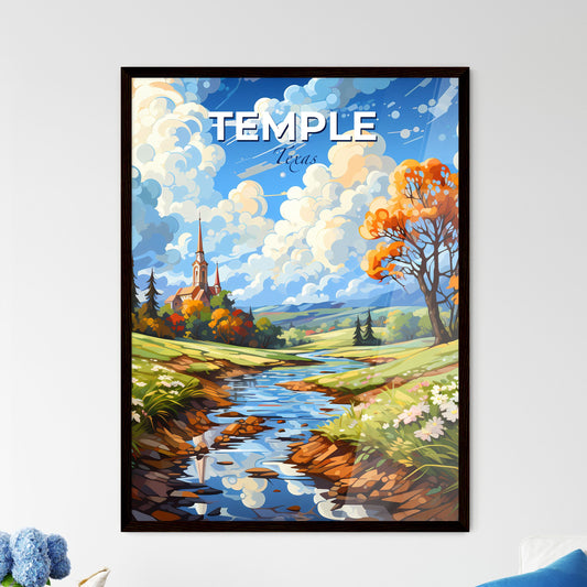 Temple, Texas, A Poster of a river running through a valley with a church in the background Default Title