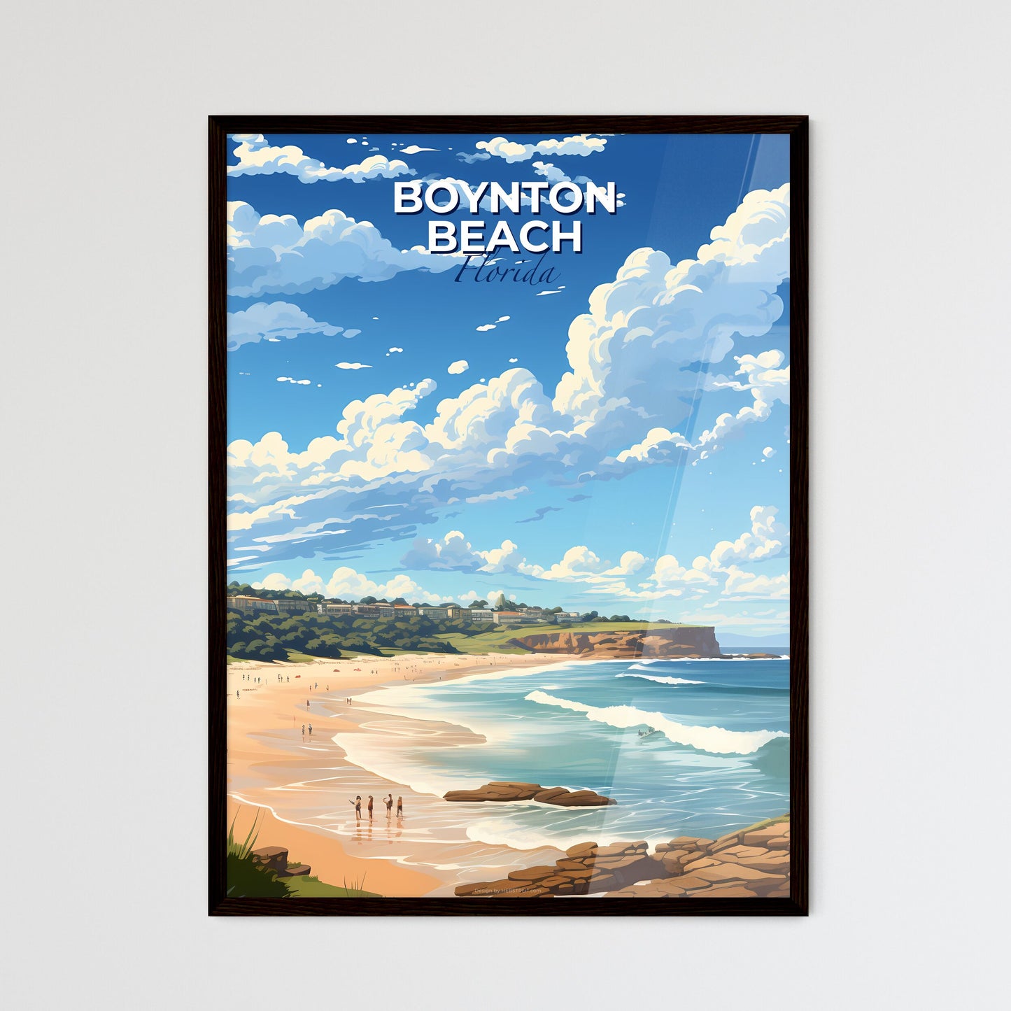 Boynton Beach, Florida, A Poster of a beach with people on it Default Title